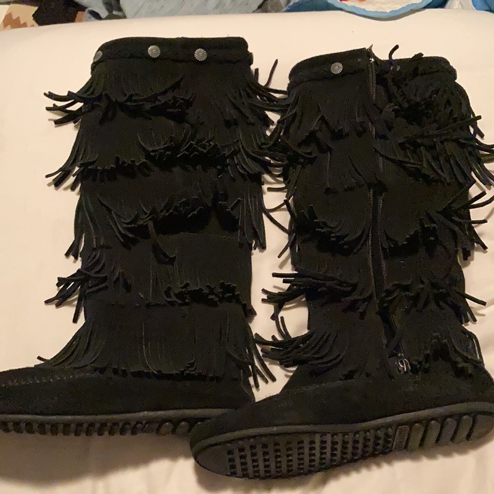 Minnetonka Tall Fringe Boot